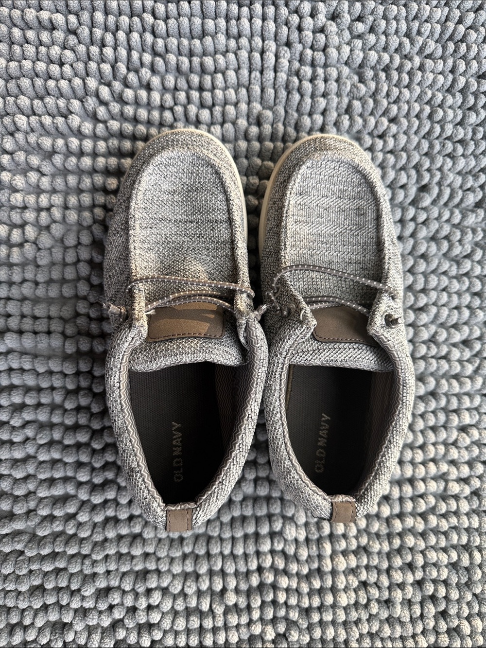 Old Navy Men's Heather Gray Knit Boat Shoes
